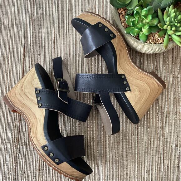 EARTHKEEPERS by TIMBERLAND Leather Strappy Brown Wedge Platform Sandals 6.5 - Picture 3 of 7